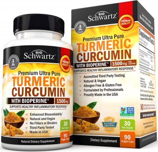 HOT SALE, COMPARABLE TO Turmeric Curcumin with BioPerine 1500mg - Natural Joint & Healthy Inflammatory Support with 95% Standardized Curcuminoids for Potency & Absorption - Non-GMO, Gluten Free Capsules with Black Pepper